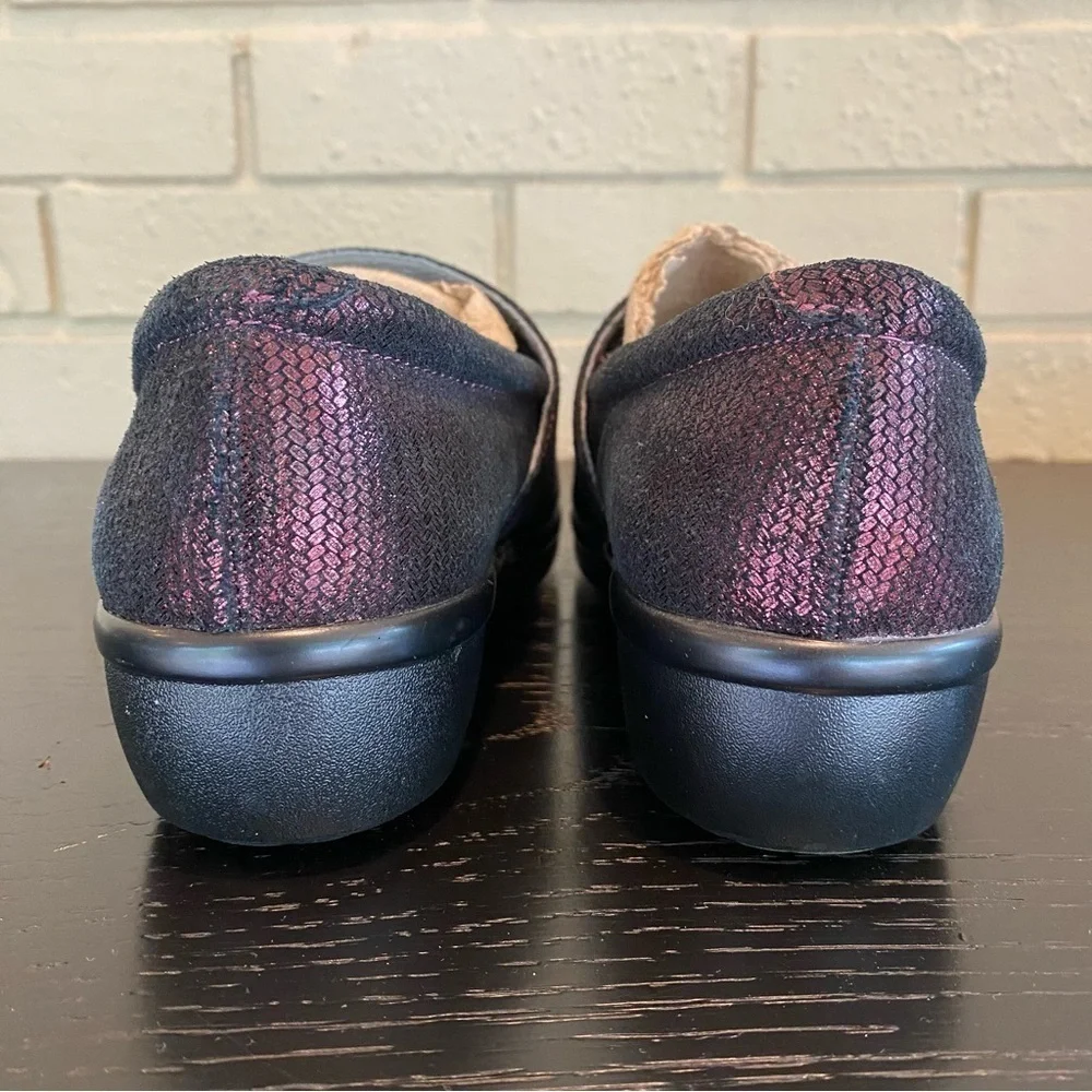 Alegria Lauryn Wine Weave Metallic Slip On Comfort Shoes - Women’s EU 37 US 7